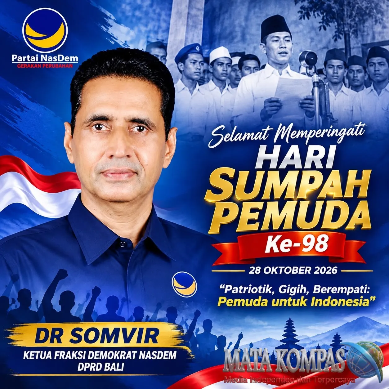 Dr Somvir Ajak Generasi Muda Kobarkan Semangat Sumpah Pemuda ke-98: Patriotik, Gigih, Berempati untuk Indonesia