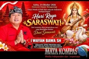 Wayan Bawa Ajak Umat Maknai Saraswati sebagai Momentum Memuliakan Ilmu Pengetahuan: Jadikan Pengetahuan sebagai Cahaya Kehidupan