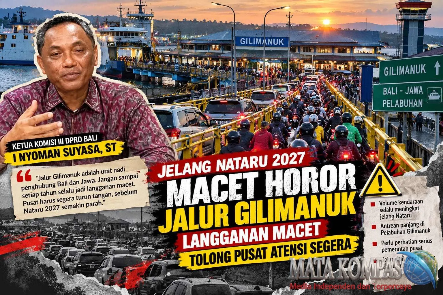 Cegah Macet Horor Nataru 2027, IWO Bali Dorong Komisi III Desak Pusat Atensi Jalur Gilimanuk