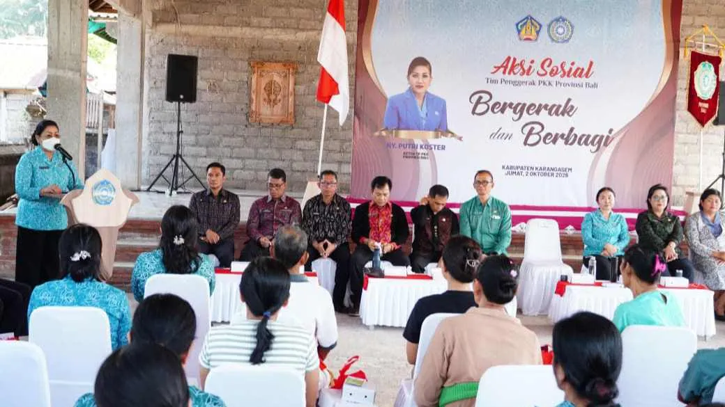 Bertajuk “Bergerak dan Berbagi” TP PKK Provinsi Bali Menggelar Aksi Sosial Sasar Tiga Desa di Karangasem
